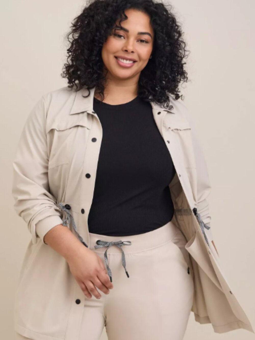 Happy Camper by Torrid stretch woven anorak jacket in 5x